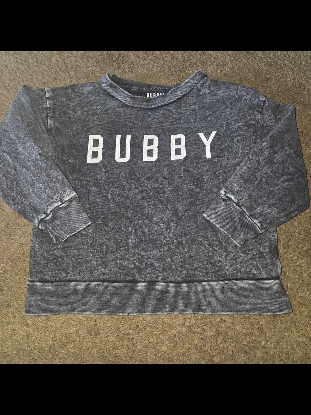 Little Bipsy BUBBY Mineral Wash Gray Sweatshirt